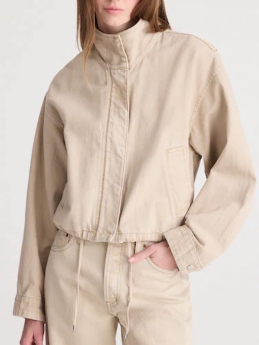 Madewell denim Cropped field Jacket in faded khaki